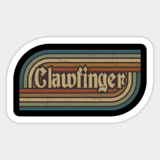 clawfinger vintage stripes Sticker